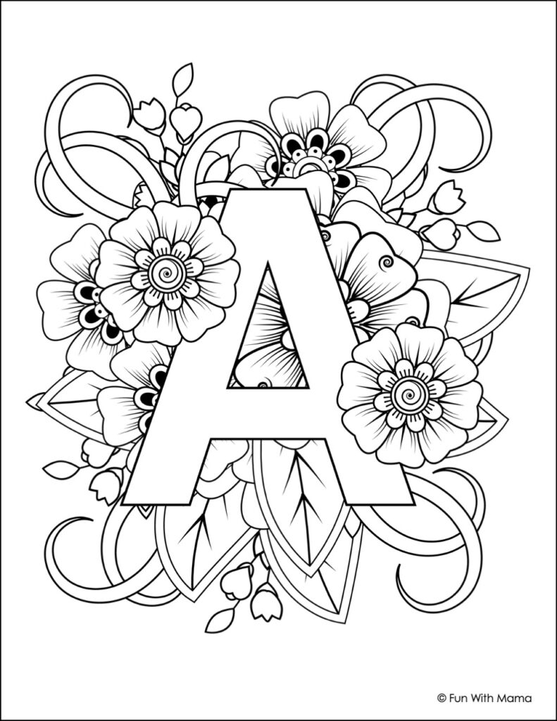 10 FREE Letter A Coloring Pages Fun With Mama