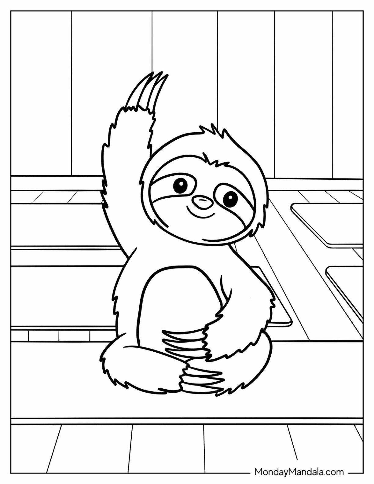 yoga kid coloring page