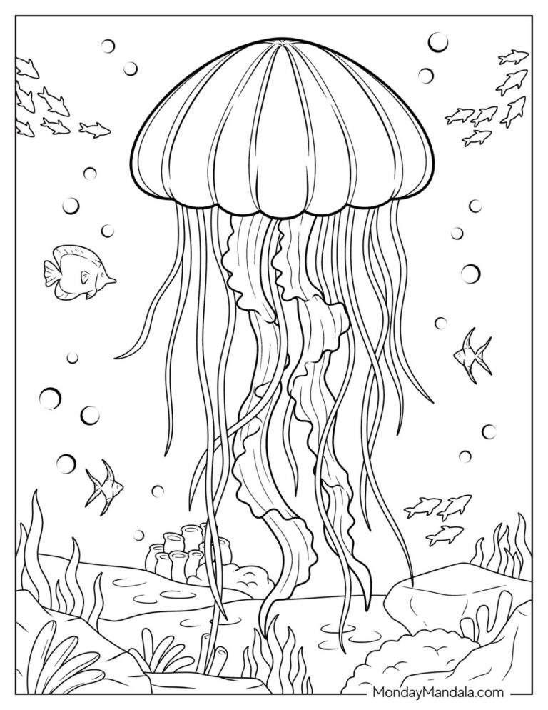 22 Jellyfish Coloring Pages Free PDF Printables 