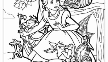 26 Alice In Wonderland Coloring Pages Free PDF Printables 