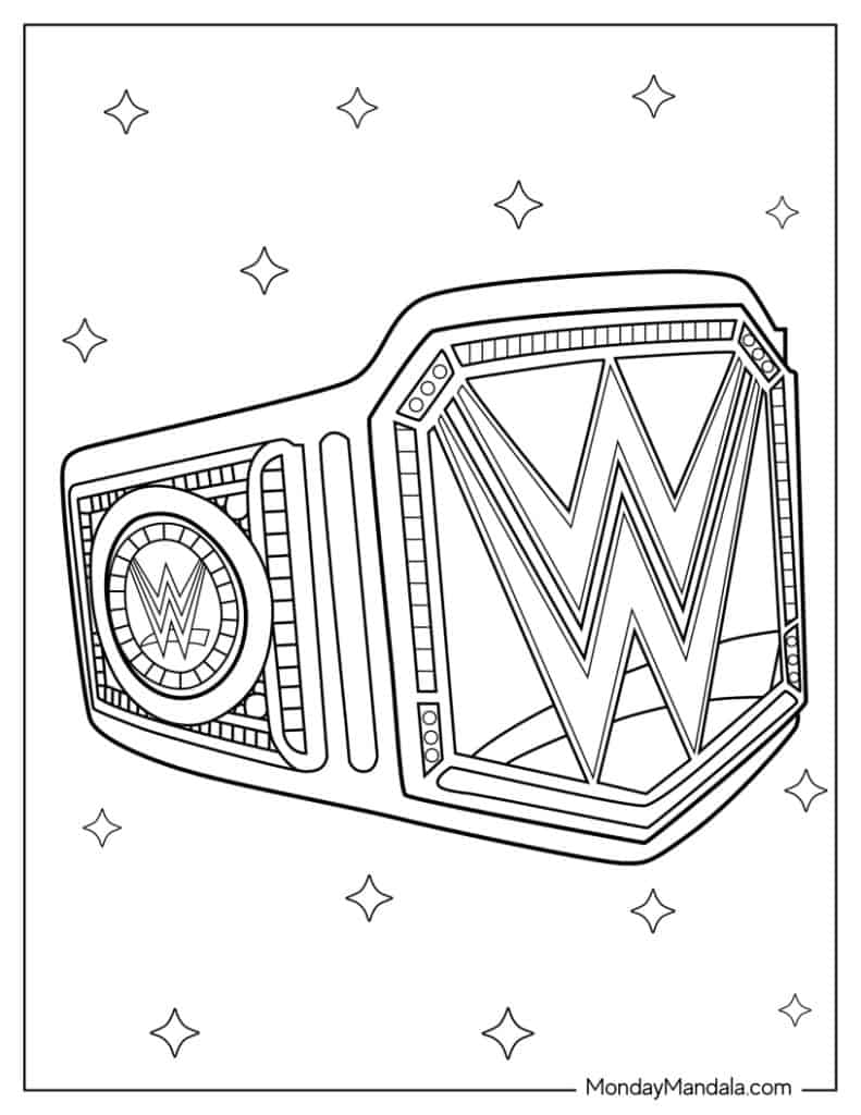 wwe coloring pages