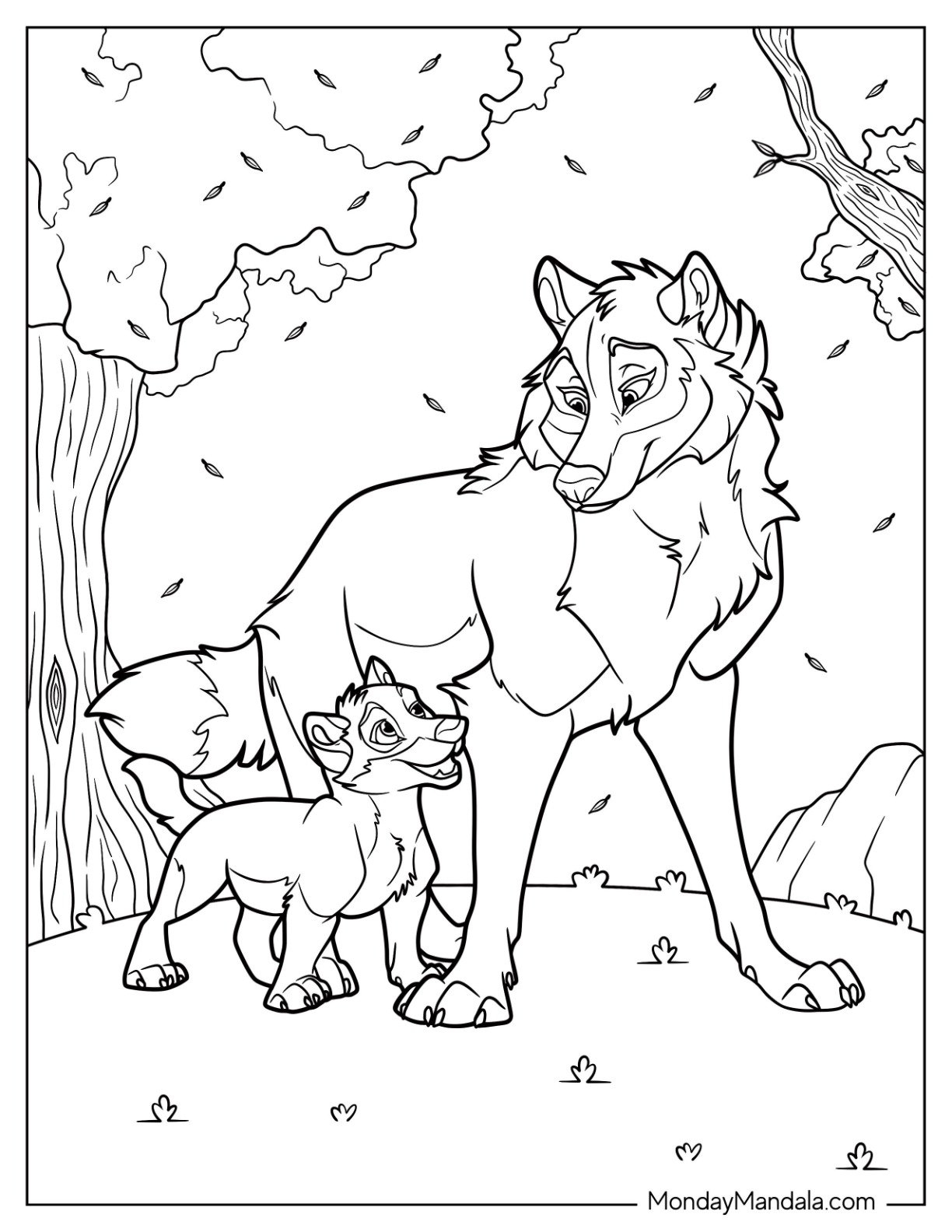 wolf coloring pages