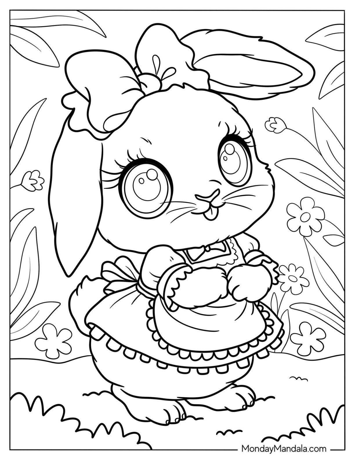 bunny coloring page