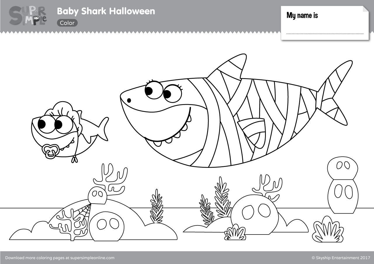 baby shark coloring pages