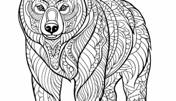 Bear For Adults Coloring Pages Free Printable 