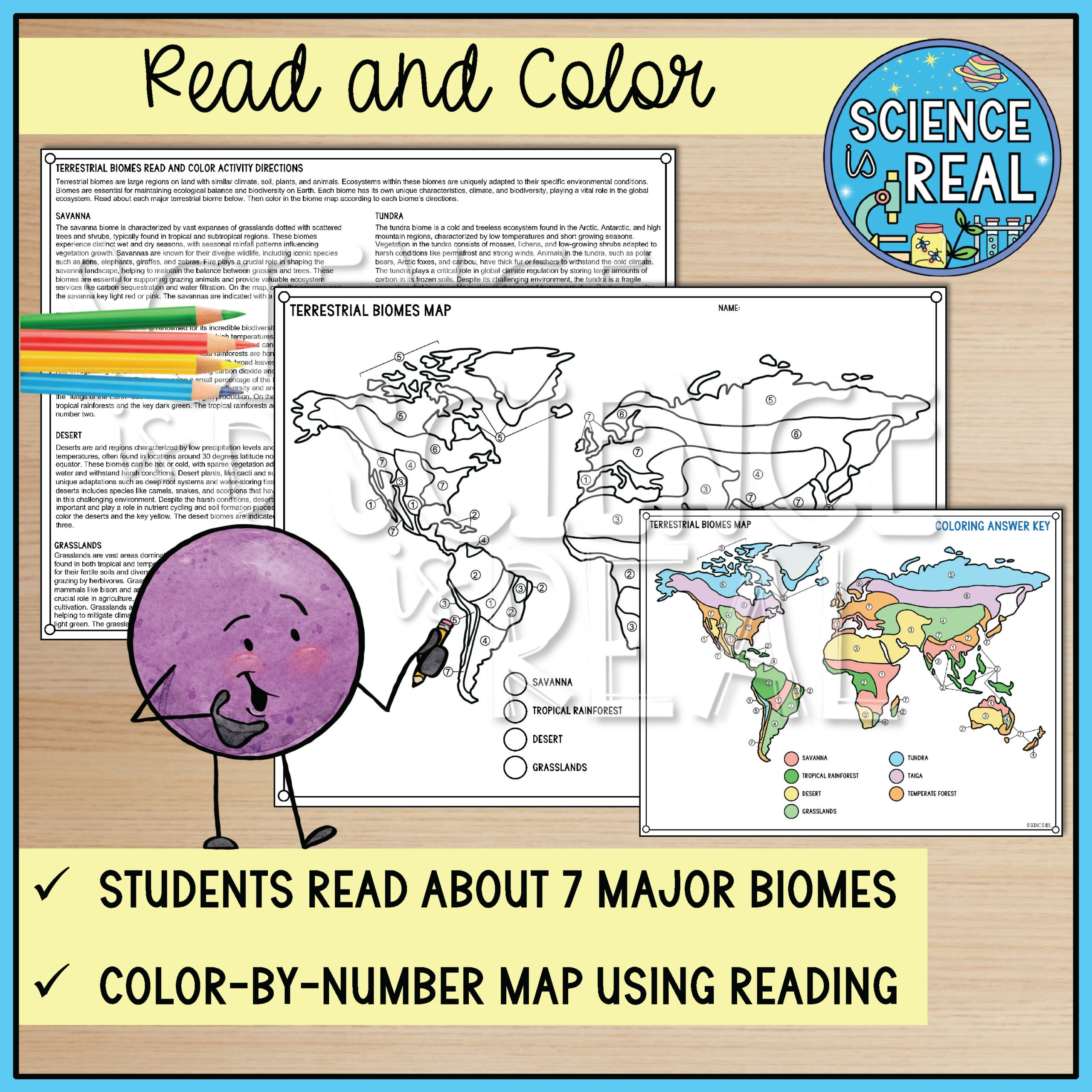 biome map coloring worksheet