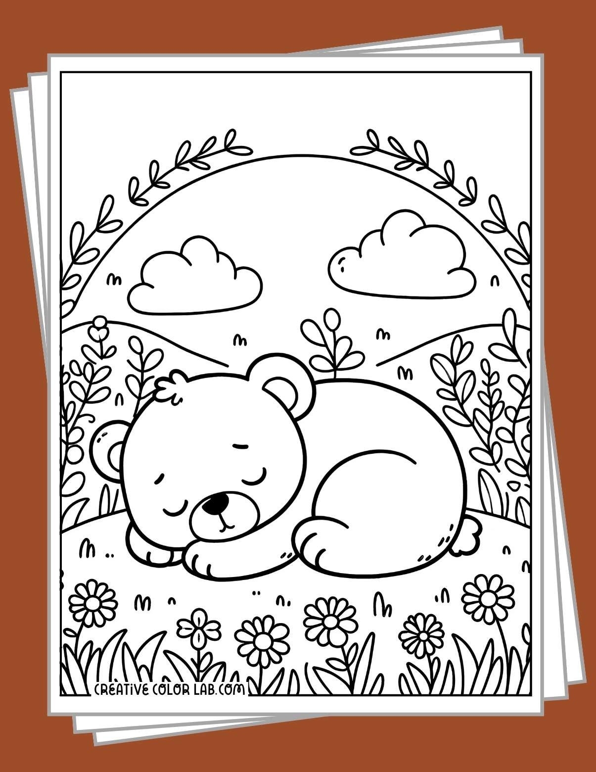 bear coloring page