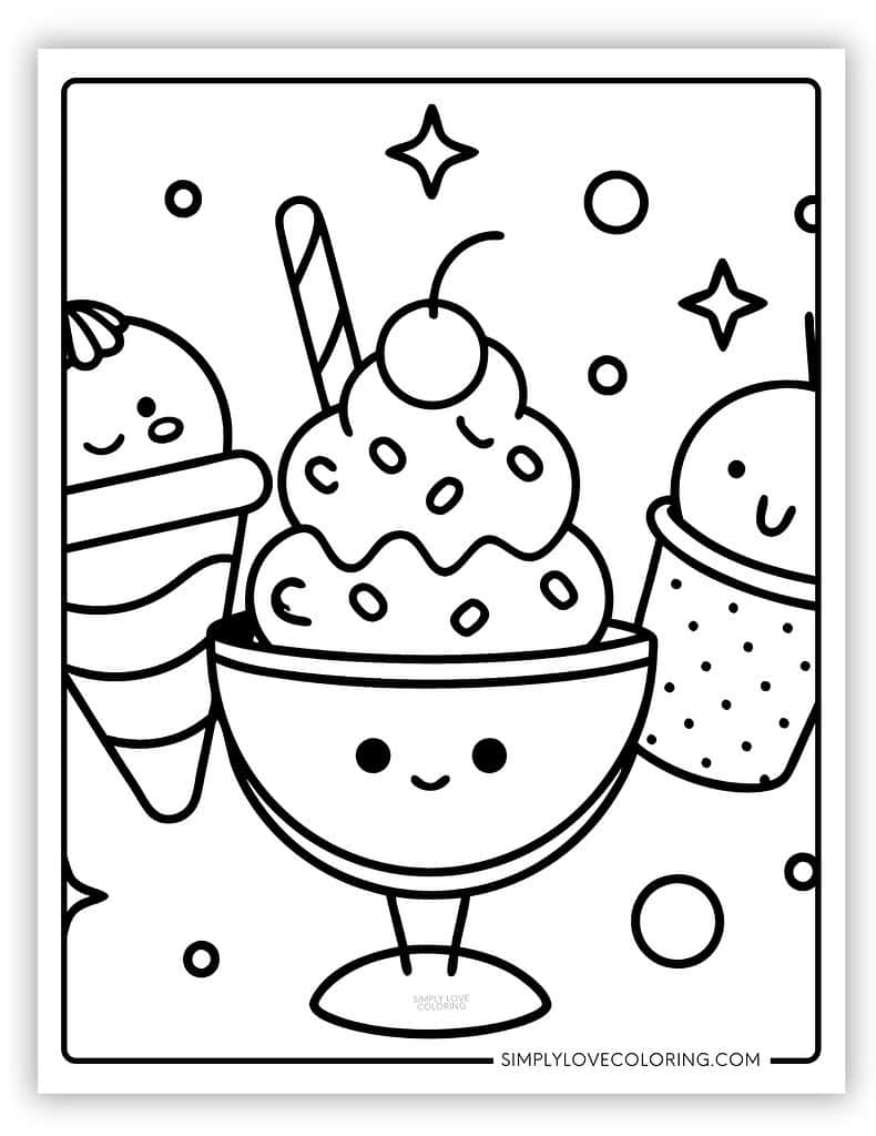 ice cream coloring pages