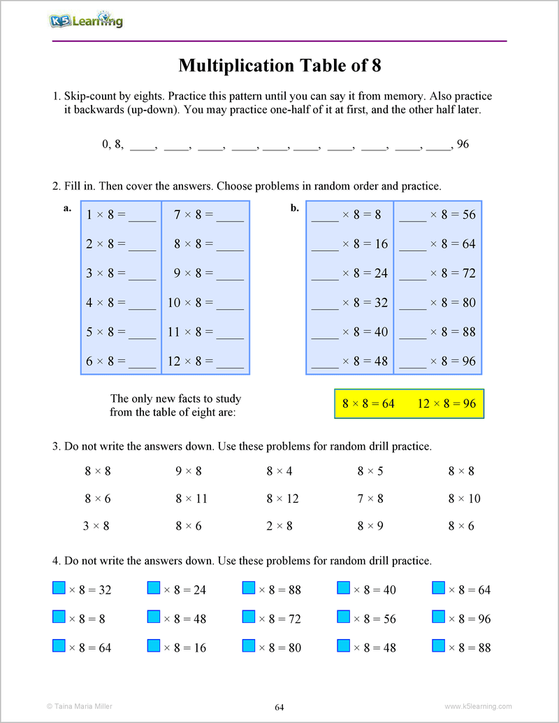 Multiplication Workbook For Grades 2 3 K5 Bookstore