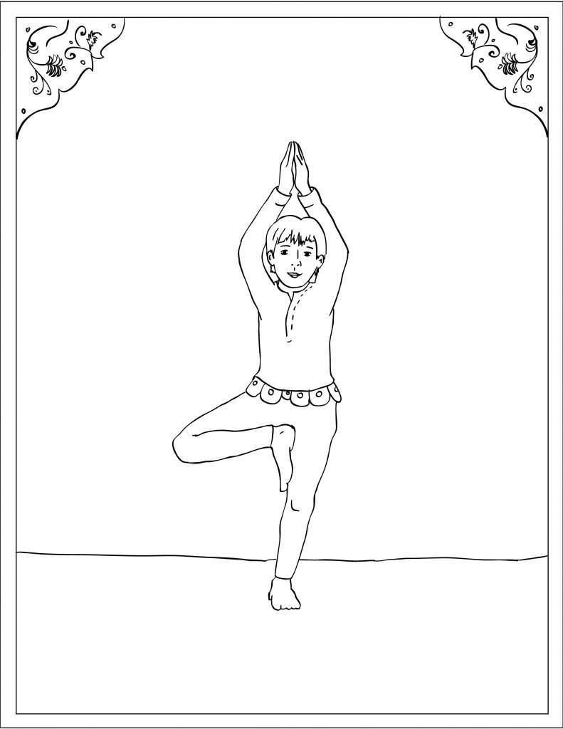 Storytime Yoga For Kids Asana Coloring Page Tree Pose Storytime Yoga