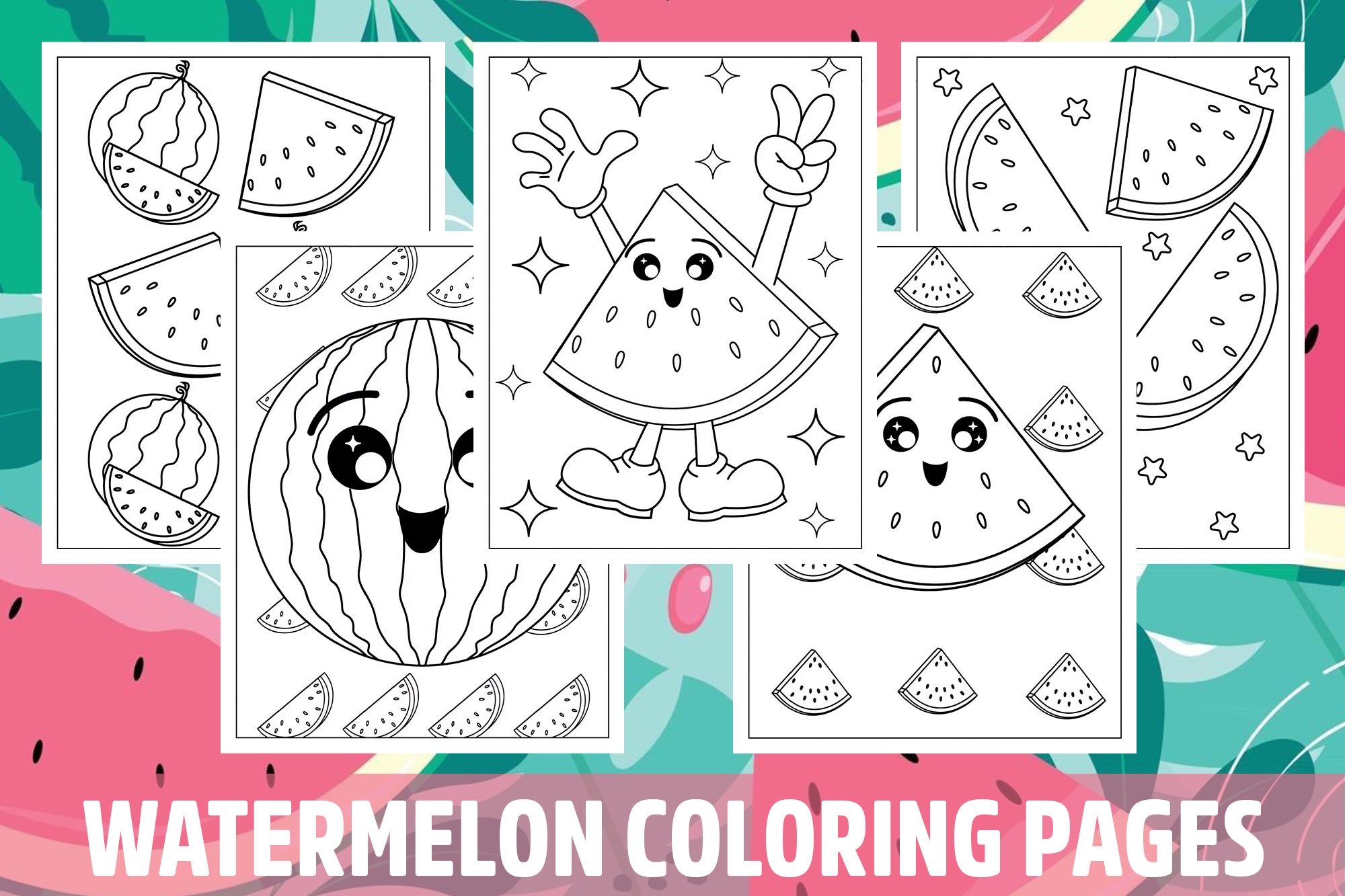 watermelon coloring page
