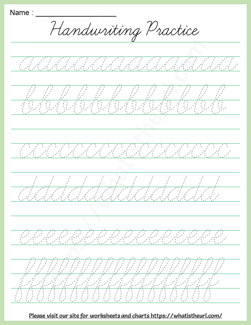 cursive practice worksheets