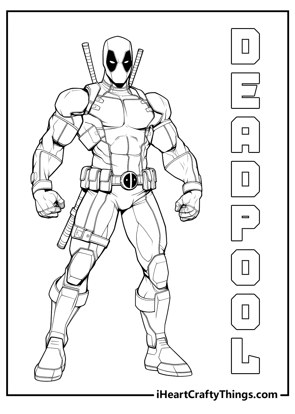 deadpool coloring page deadpool coloring page