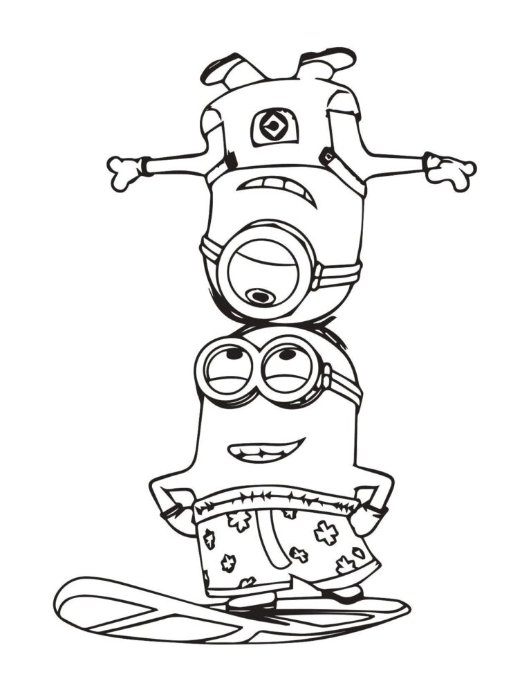 15 Minions Coloring Pages Etsy