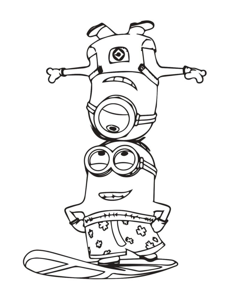 15 Minions Coloring Pages Etsy