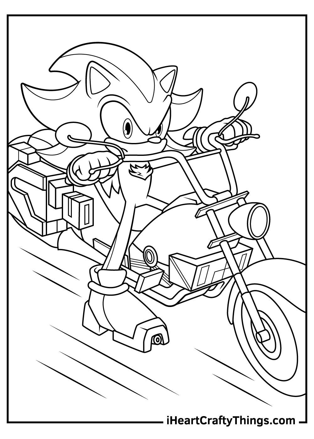 sonic and shadow coloring pages