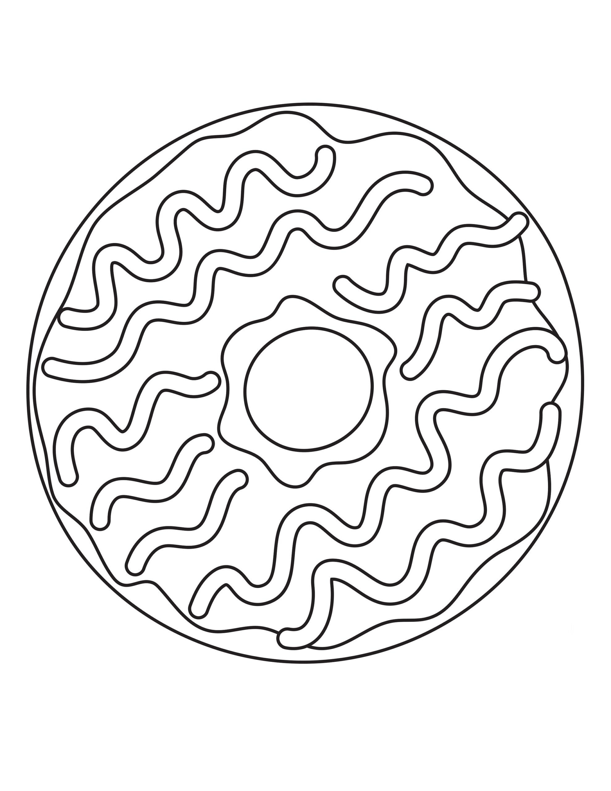 donut coloring page