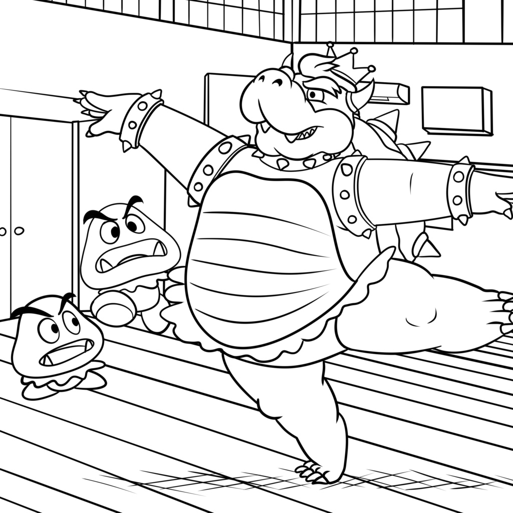 bowser coloring pages