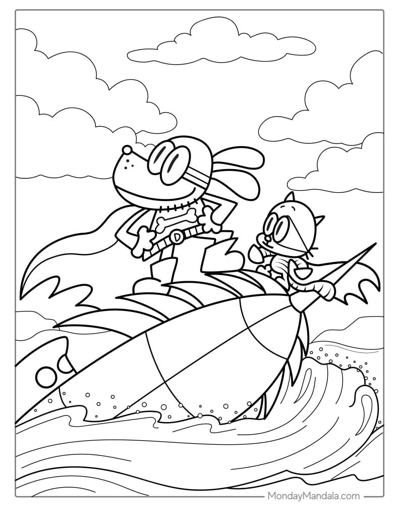 dogman coloring pages
