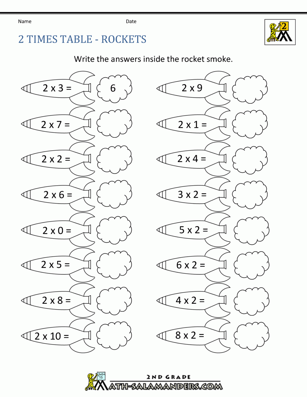 time table multiplication worksheets