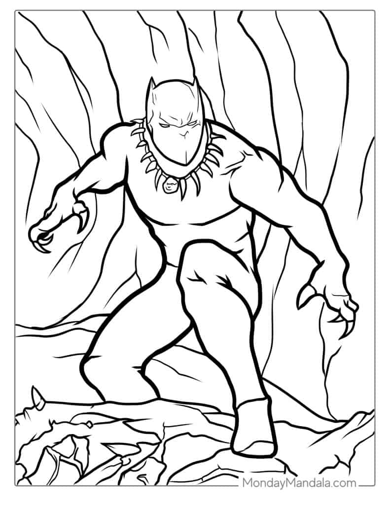 black panther coloring pages