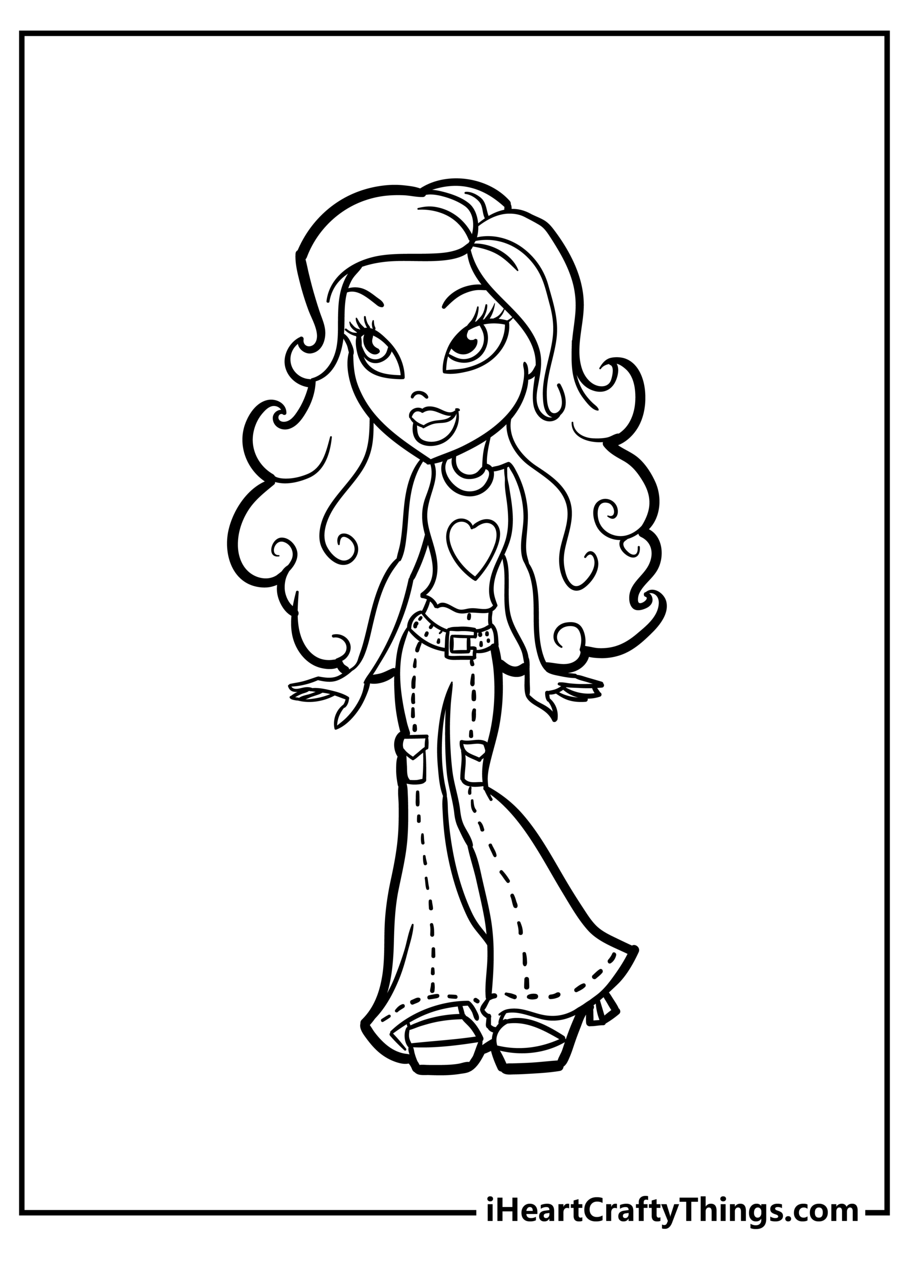 bratz doll coloring pages