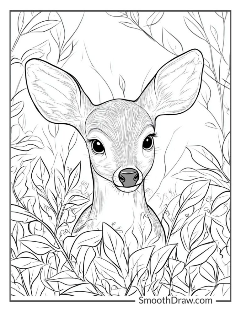 20 Deer Coloring Pages Free Printable PDF Pages 