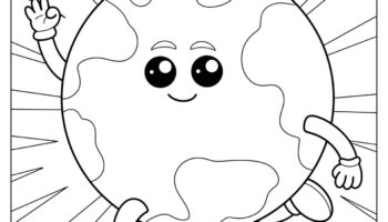 20 Earth Coloring Pages Free PDF Printables