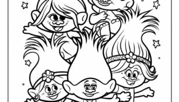 20 Free Trolls Coloring Pages Printable Free PDFs 