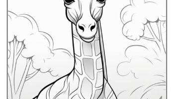 20 Giraffe Coloring Pages