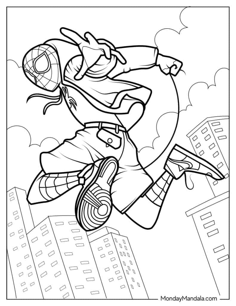 20 Miles Morales Coloring Pages Free PDF Printables  20 Miles Morales Coloring Pages Free PDF Printables