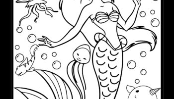 20 Printable Mermaid Coloring Pages Etsy Hong Kong