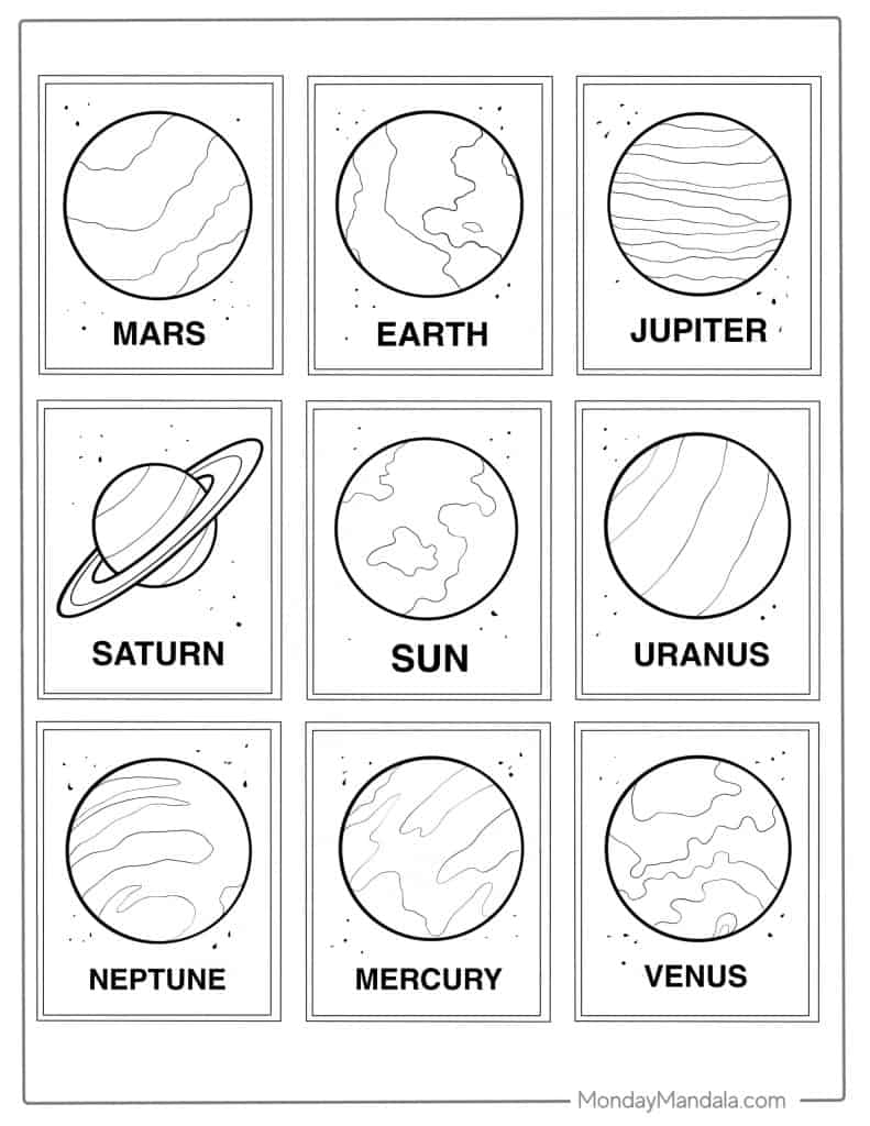 solar system coloring pages