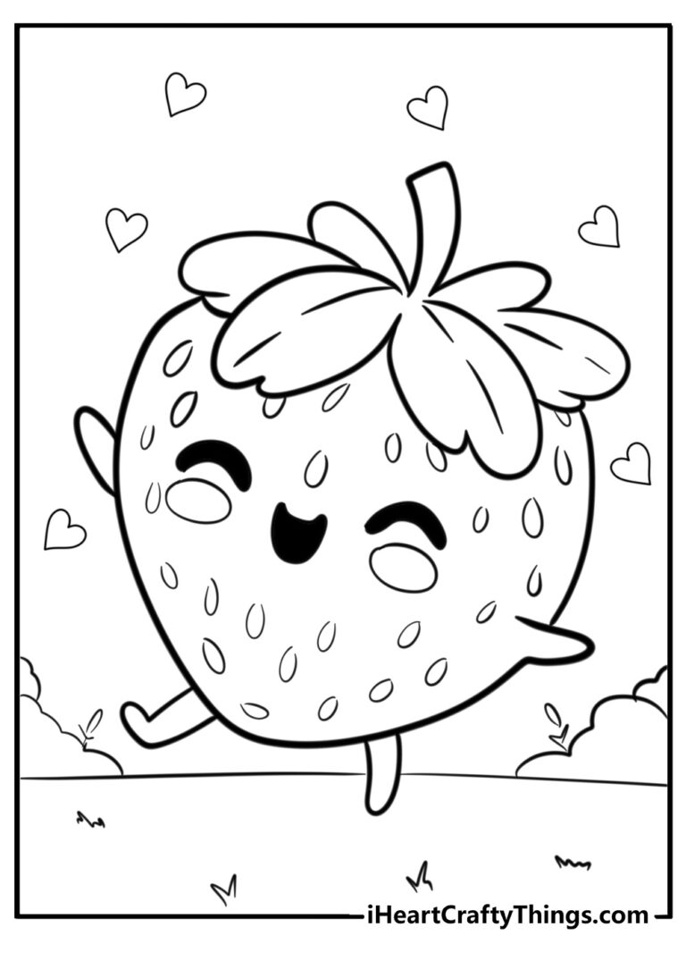 20 Strawberry Coloring Pages Free PDF Printables For Kids