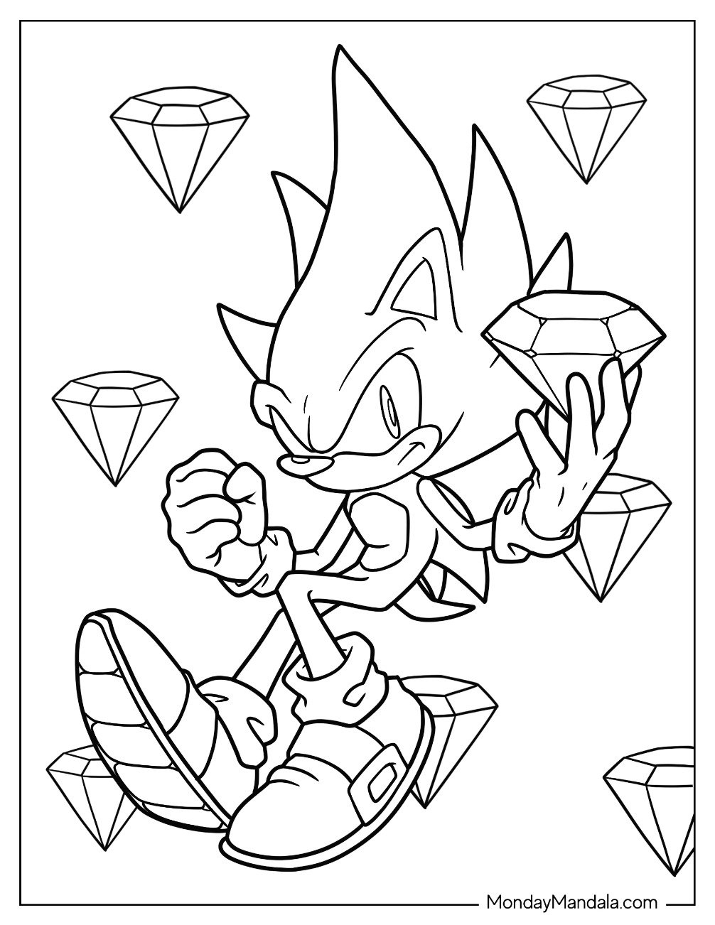 20 Super Sonic Coloring Pages Free PDF Printables  20 Super Sonic Coloring Pages Free PDF Printables