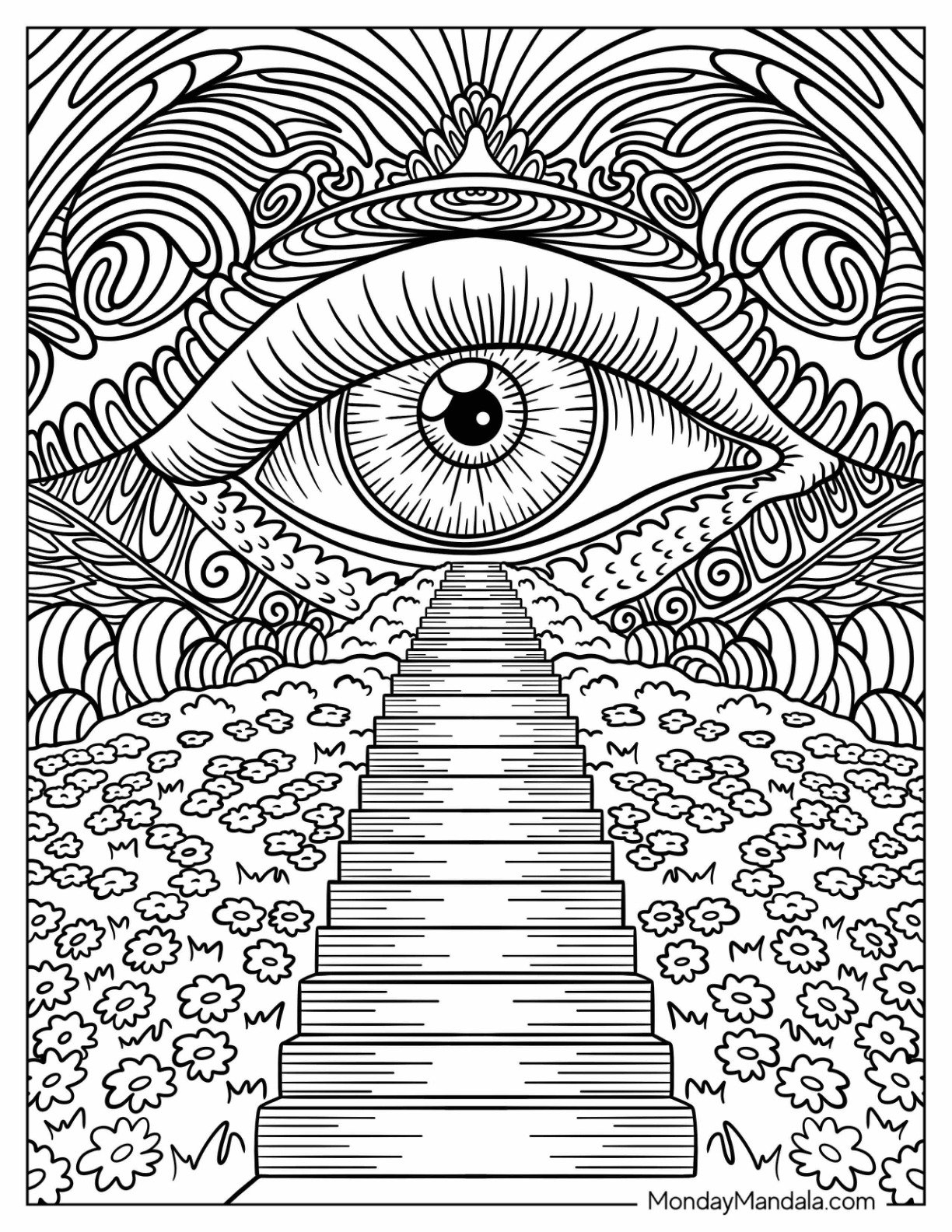20 Trippy Coloring Pages Free PDF Printables 