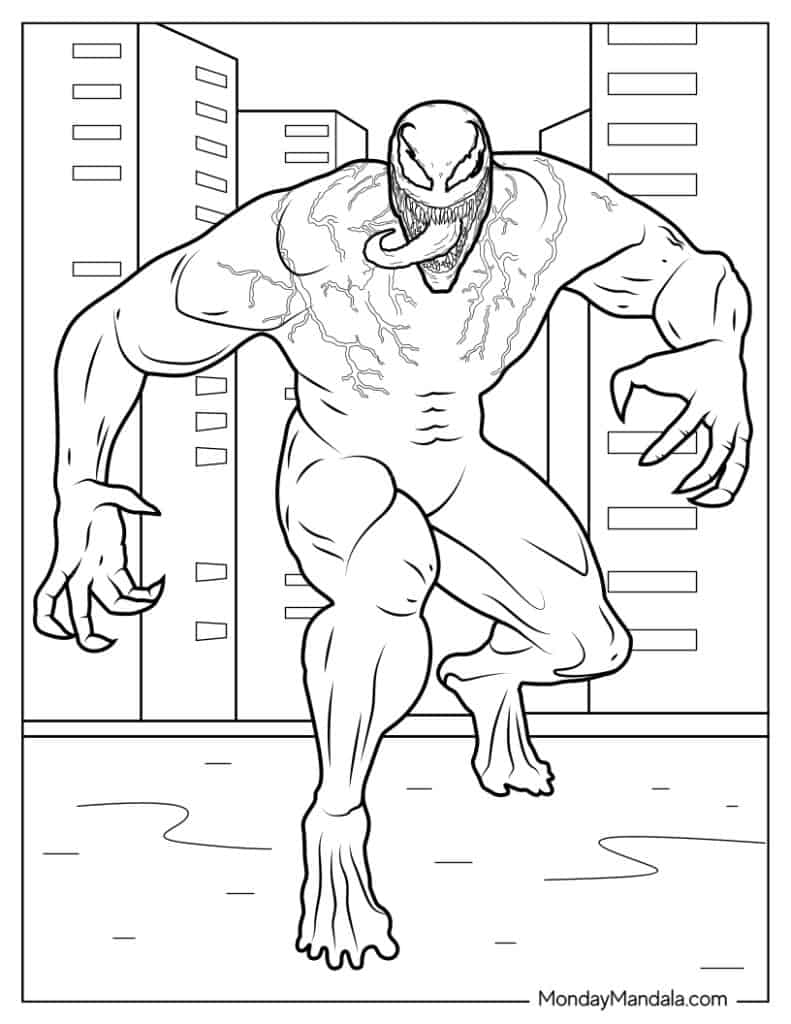 20 Venom Coloring Pages Free PDF Printables  20 Venom Coloring Pages Free PDF Printables