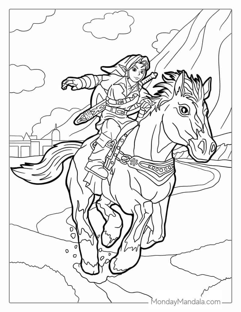 legend of zelda coloring pages legend of zelda coloring pages
