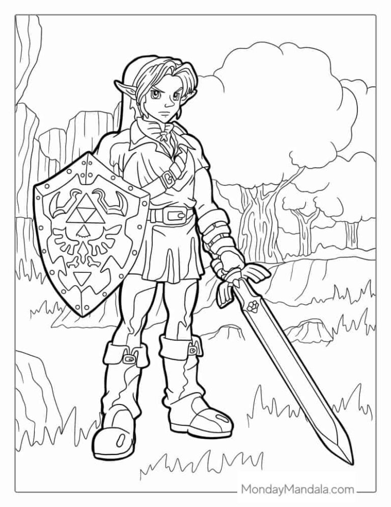 20 Zelda Coloring Pages Free PDF Printables 