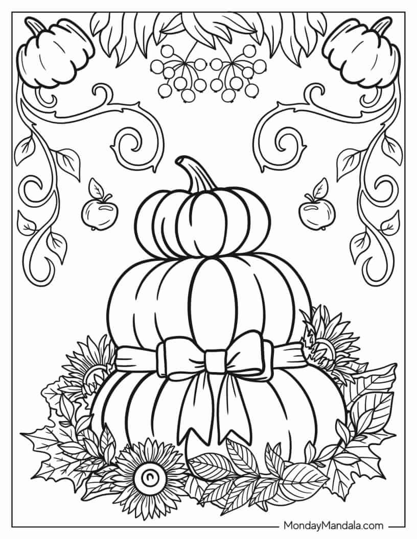 fall coloring worksheets