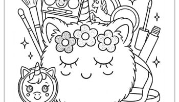 22 Makeup Coloring Pages Free PDF To Print Woo Coloring