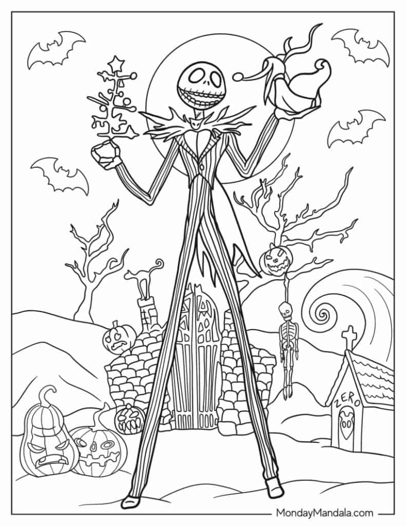 22 Nightmare Before Christmas Coloring Pages Free PDFs  22 Nightmare Before Christmas Coloring Pages Free PDFs