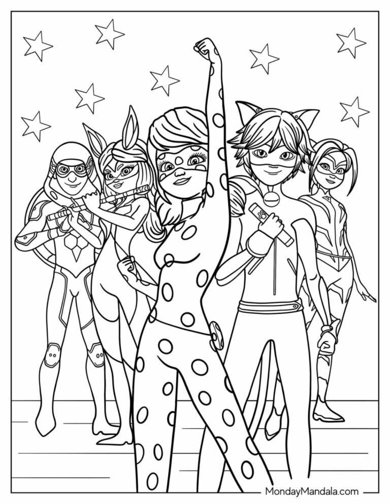 24 Miraculous Ladybug Coloring Pages Free PDF Printables 