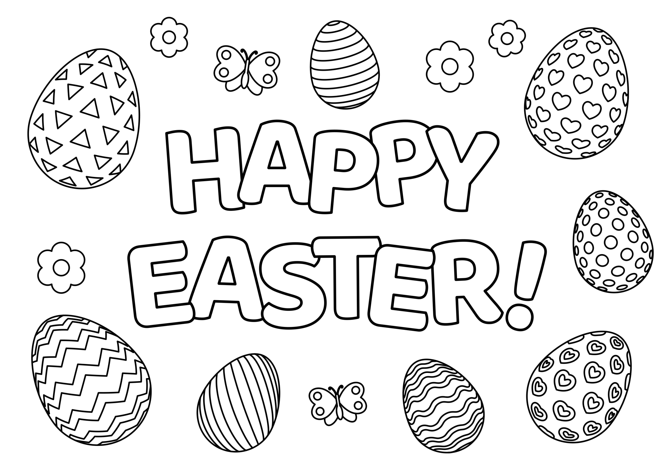 free easter coloring book pages