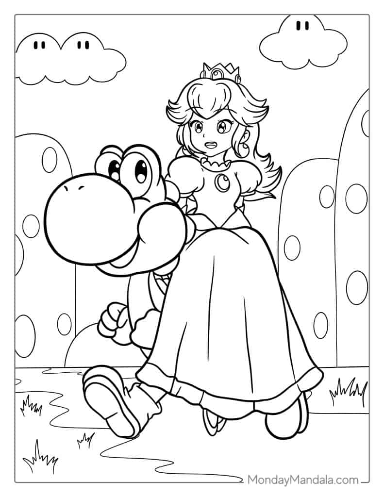 princess peach coloring page princess peach coloring page