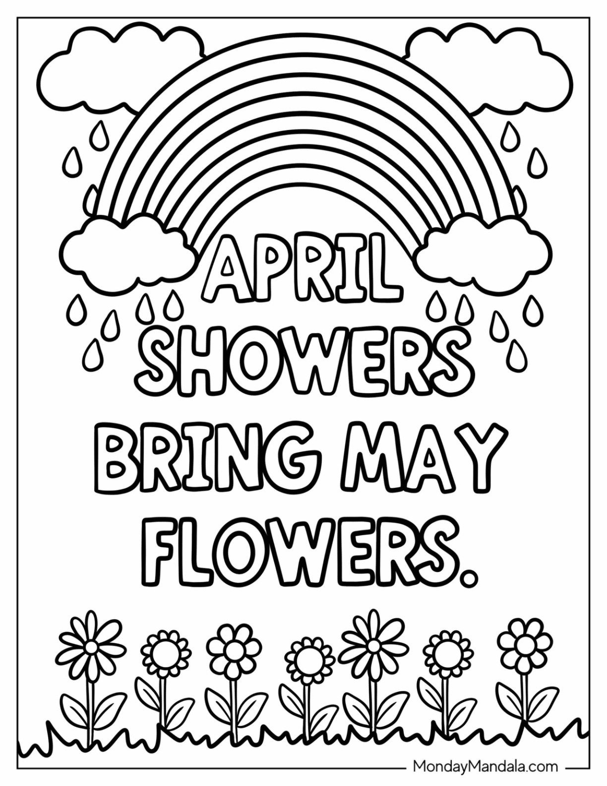april coloring pages