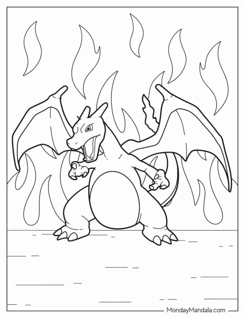 26 Charizard Coloring Pages Free PDF Printables 