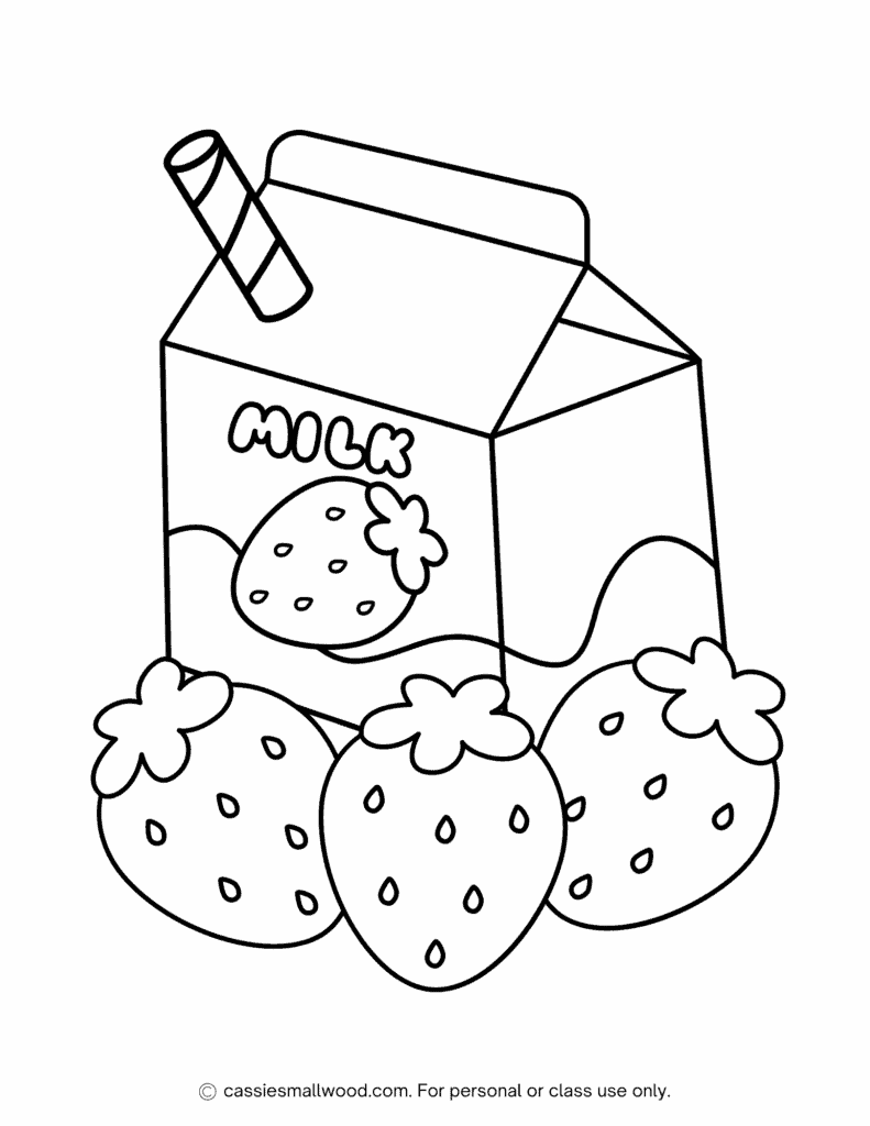 27 CUTE Strawberry Coloring Pages Cassie Smallwood