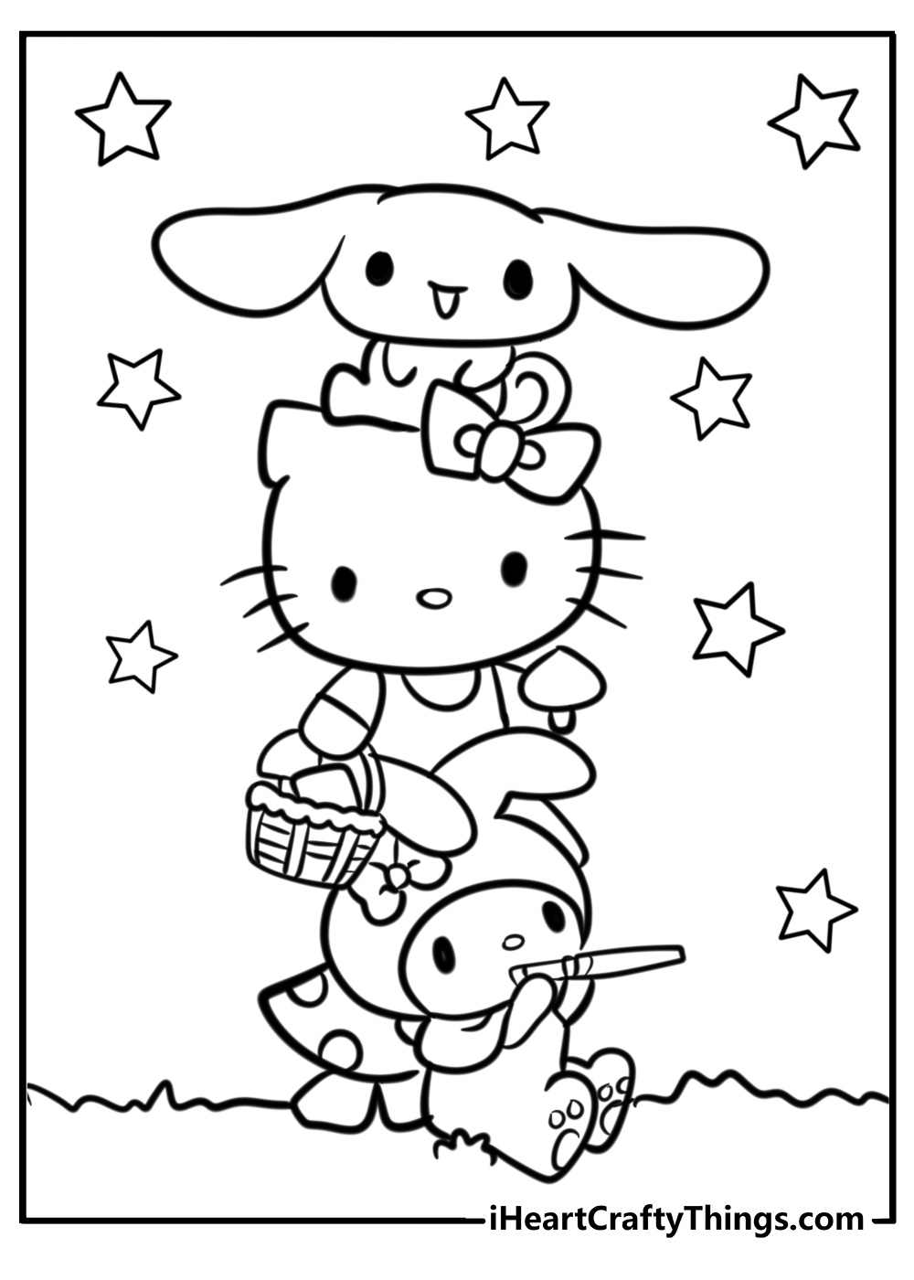 coloring pages hello kitty