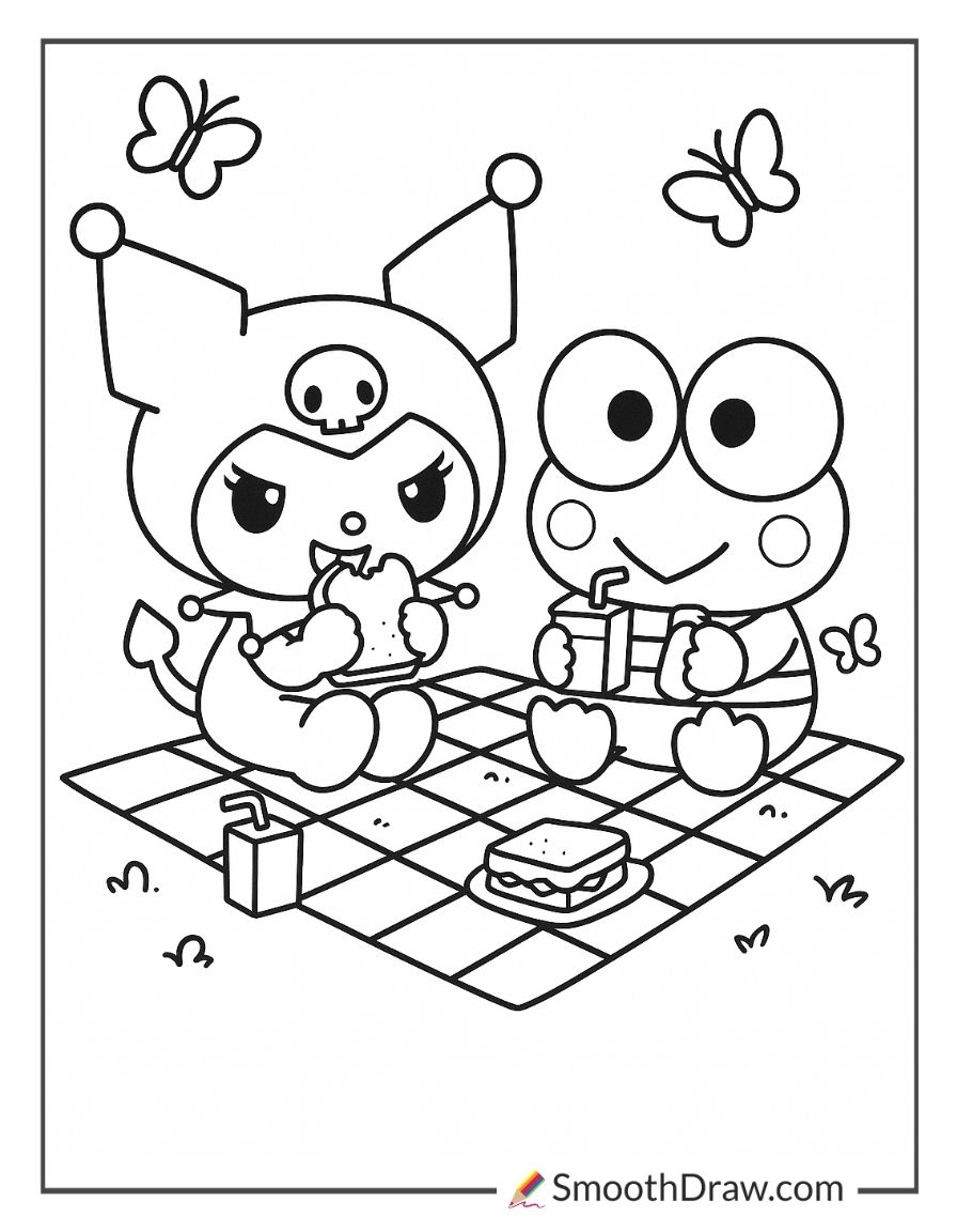 kuromi coloring pages